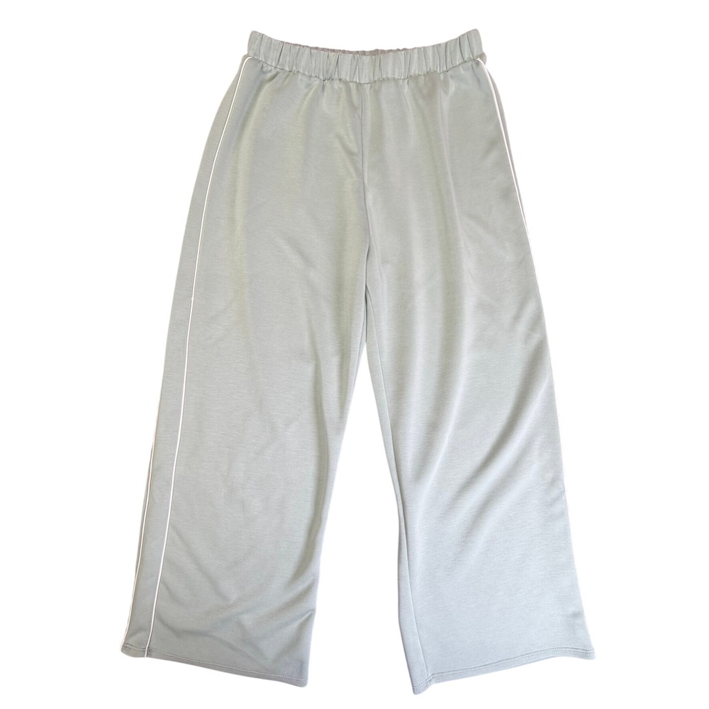 Green Envelope Athleisure Pants‎ Womens Large Green Wide Leg Side Stripe Lounge